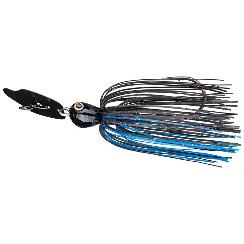 Strike King (TCVSJ38-2) Thunder Cricket Vibrating Swim Jig Fishing Lure, 2 - Black / Blue, 3/8 oz, Ultra-Stiff Stainless Steel Blade - Image 5